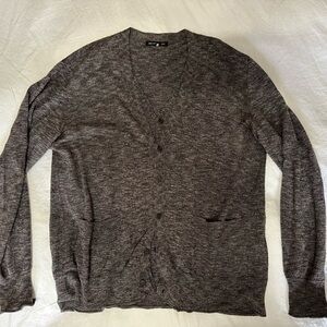 John Varvatos Charcoal Cardigan Sweater